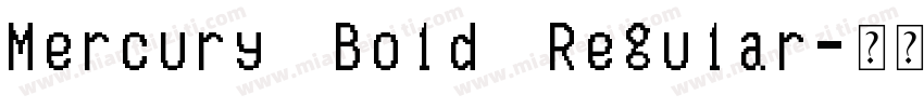 Mercury Bold Regular字体转换